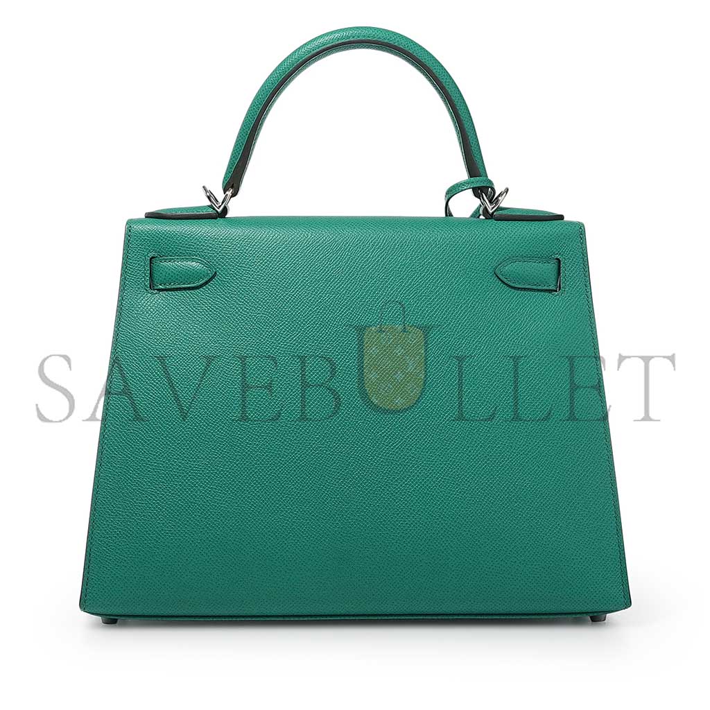 H**mes master vert jade epsom kelly 28 sellier palladium hardware (28*22*10cm)
